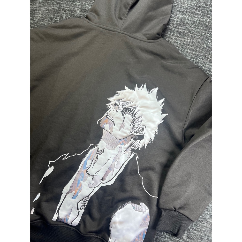 Unbranded Bleach Anime Hoodie Mens Size M Black Ichigo Graphic Streetwear Hooded